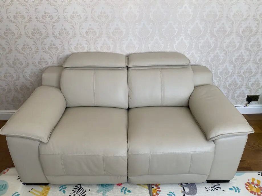 Sofology beige 2 seater sofa Trusty Sheen Leather