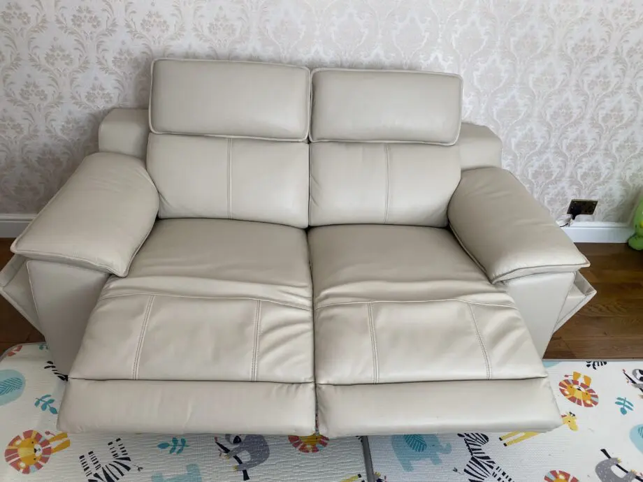 Sofology beige 2 seater sofa Trusty Sheen Leather