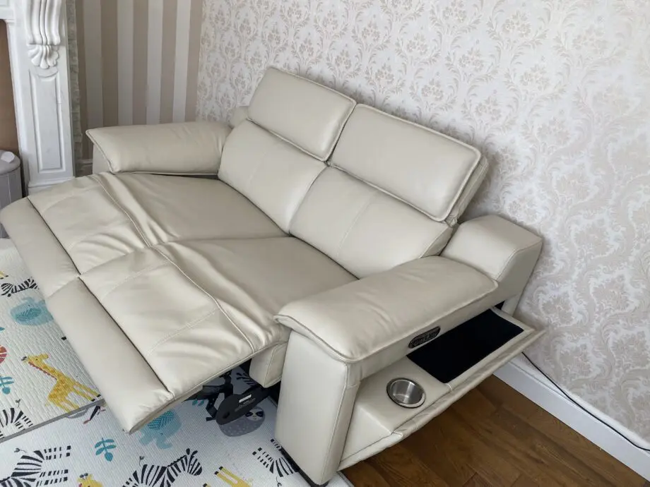 Sofology beige 2 seater sofa Trusty Sheen Leather