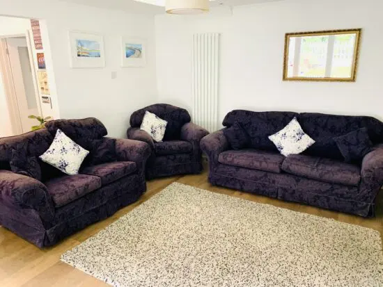 Multiyork 3 piece suite Navy Blue 4 seater 2/3 seater and Armchairblue