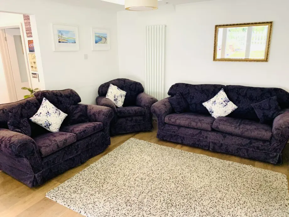 Multiyork 3 piece suite Navy Blue 4 seater 2/3 seater and Armchairblue