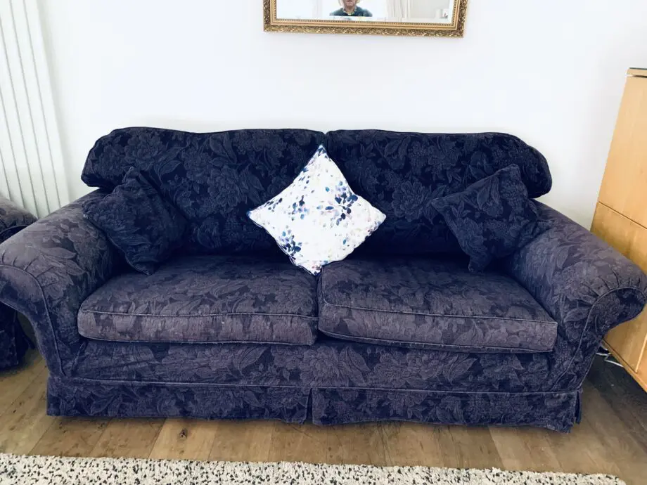Multiyork 3 piece suite Navy Blue 4 seater 2/3 seater and Armchairblue