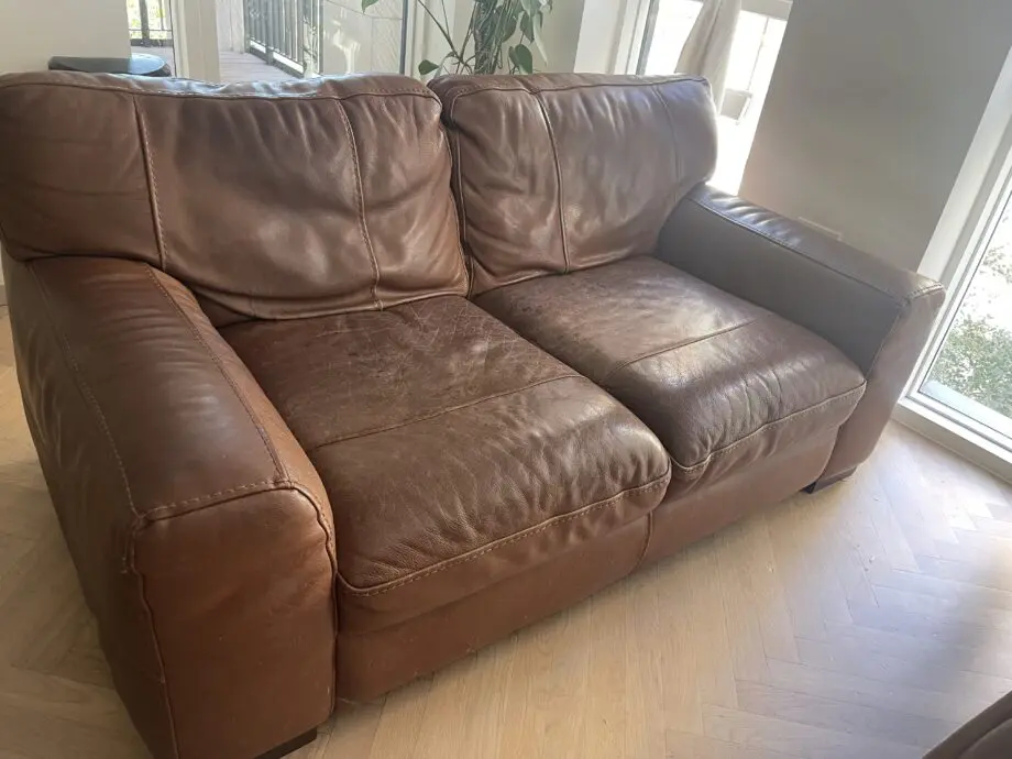 Sofology 2 Seater Real Leather Sofa