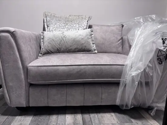 DFS Cherished formal back cuddler sofa in Oatmeal colour