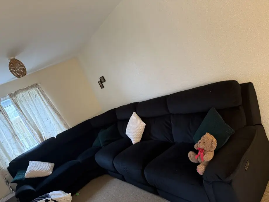 DFS BLACK CORNER SOFA