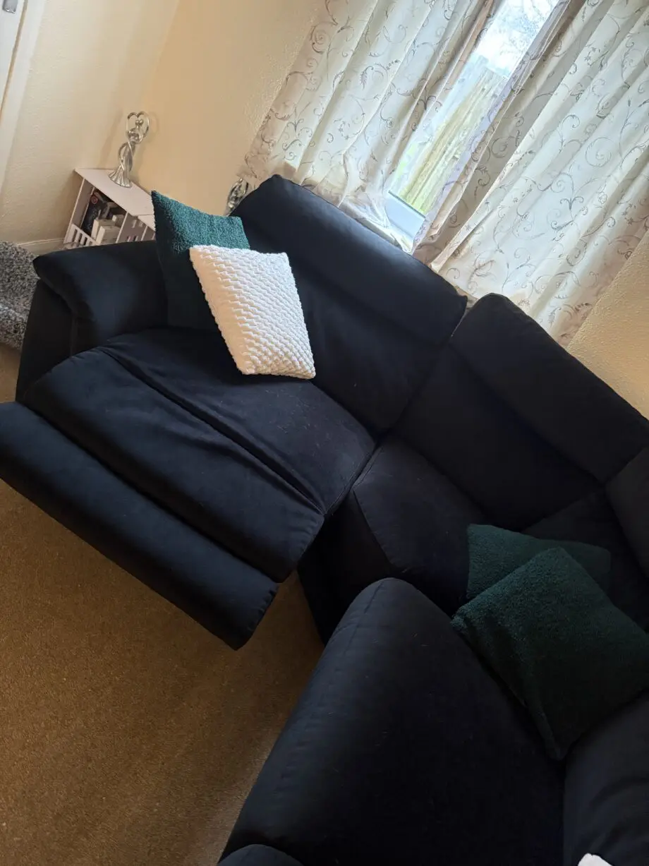 DFS BLACK CORNER SOFA