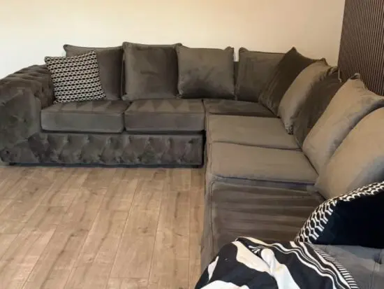 Cube Corner Sofa Scatterback Charcoal Grey