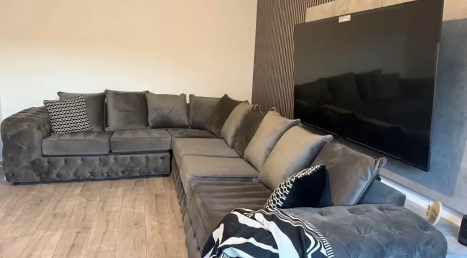 Cube Corner Sofa Scatterback Charcoal Grey