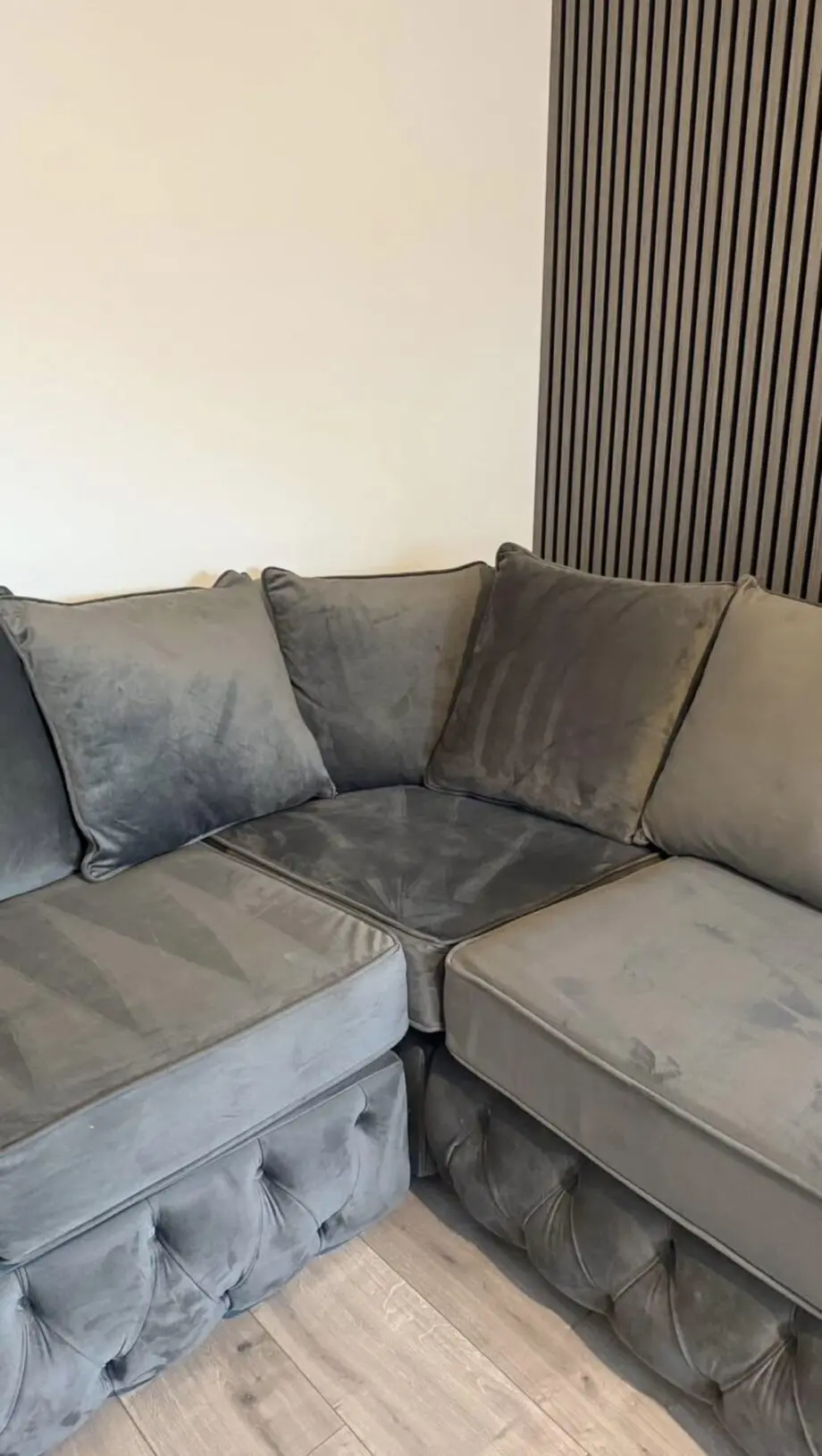Cube Corner Sofa Scatterback Charcoal Grey
