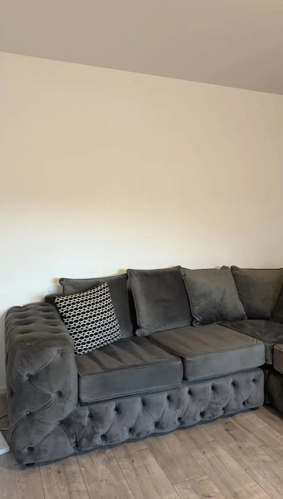 Cube Corner Sofa Scatterback Charcoal Grey
