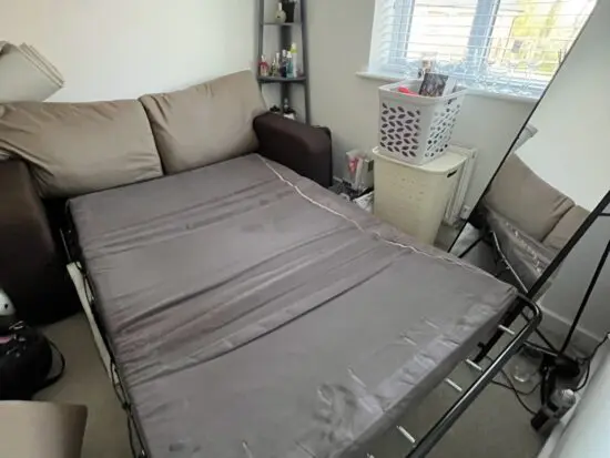 Brown sofa bed