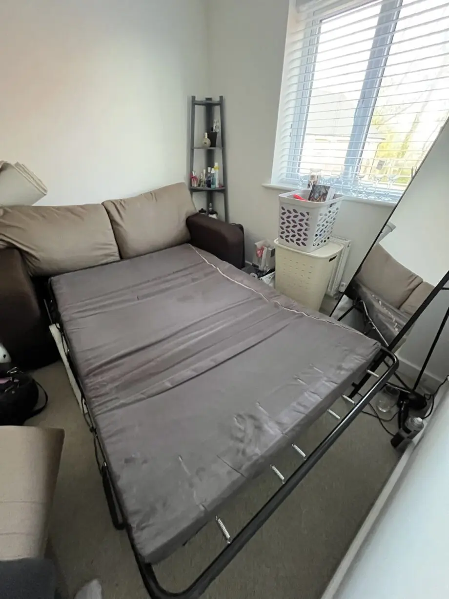Brown sofa bed
