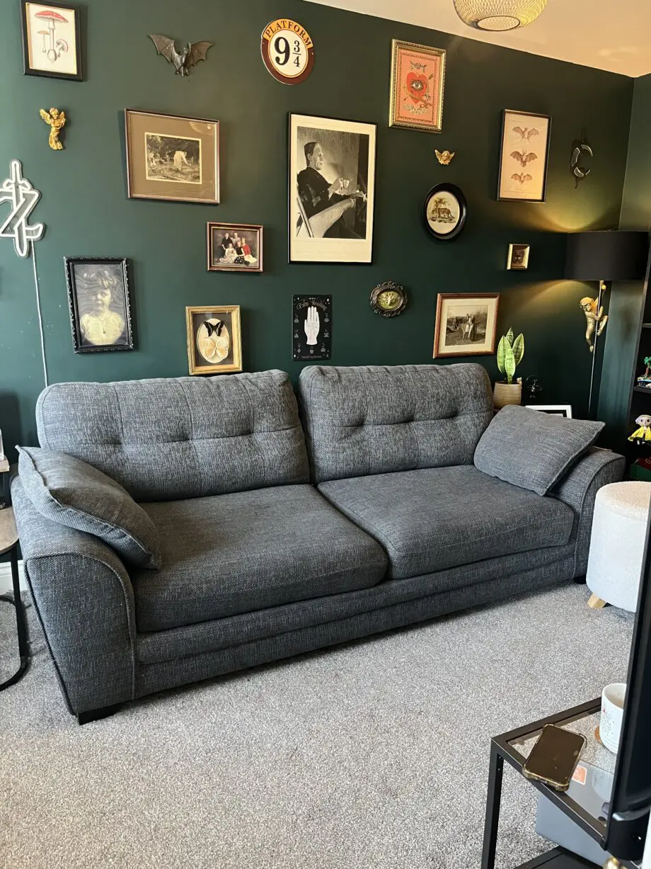 DFS Black Winson 4 seater sofa