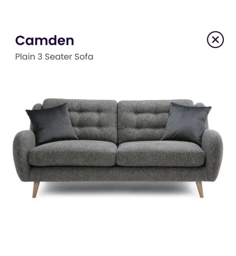 French Connection Camden Grey Settee Sofa - 3 Seater X2