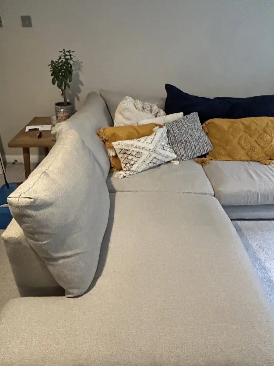 DFS Light Grey L shape Corner Sofa