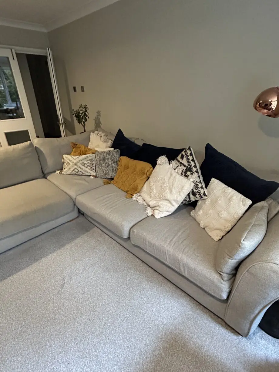 DFS Light Grey L shape Corner Sofa