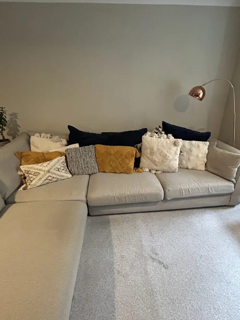 DFS Light Grey L shape Corner Sofa