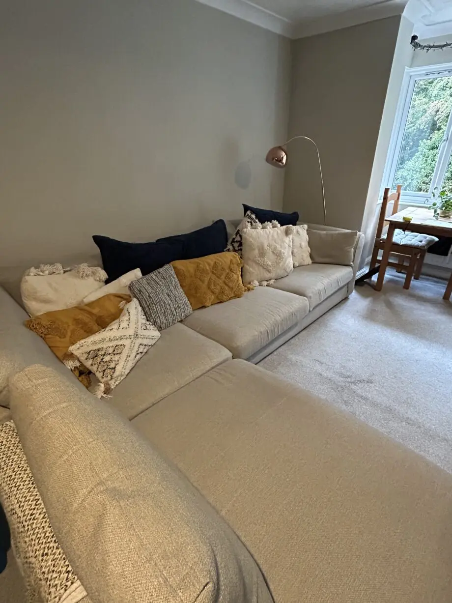 DFS Light Grey L shape Corner Sofa