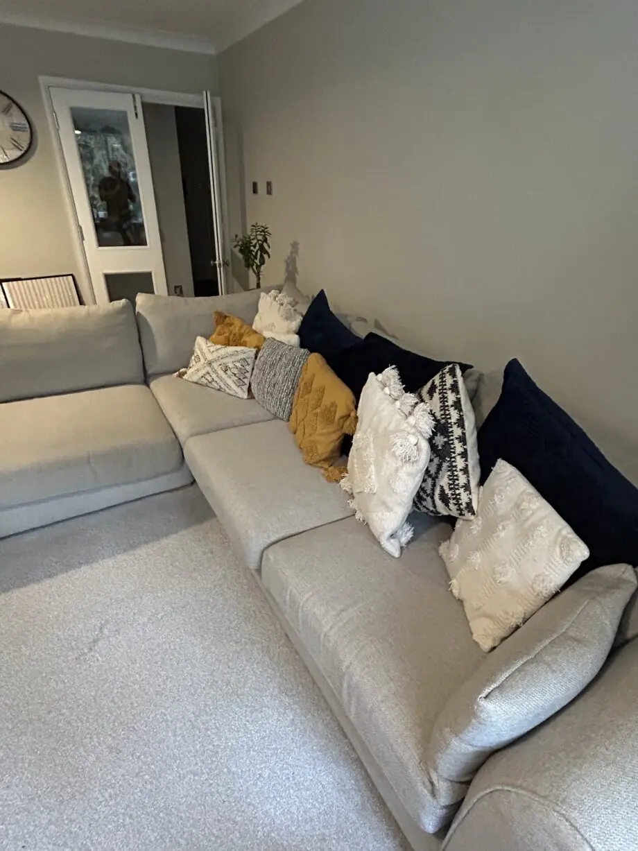 DFS Light Grey L shape Corner Sofa