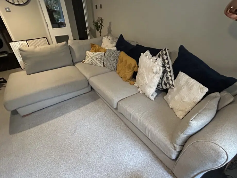 DFS Light Grey L shape Corner Sofa
