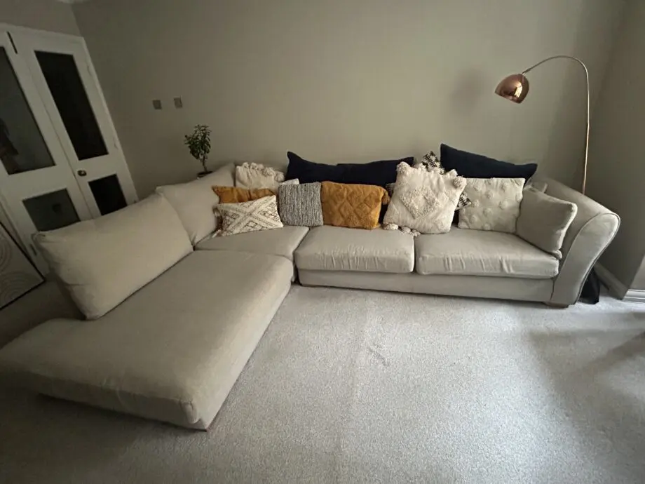 DFS Light Grey L shape Corner Sofa