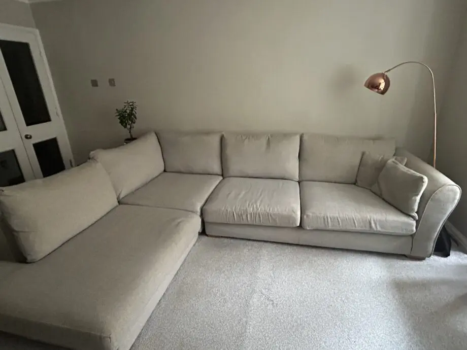 DFS Light Grey L shape Corner Sofa