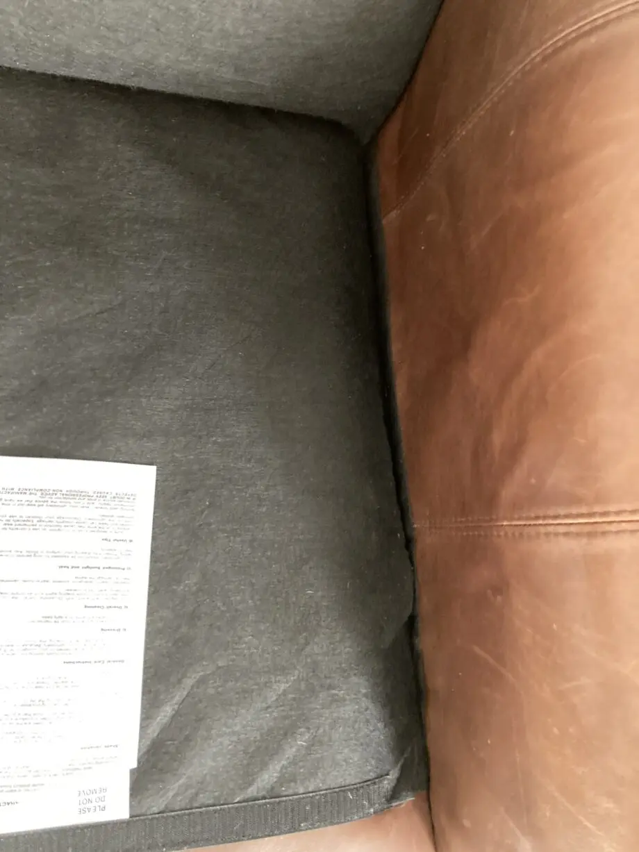 Brown Leather 2 Seater Sofa with Storage Pouffe