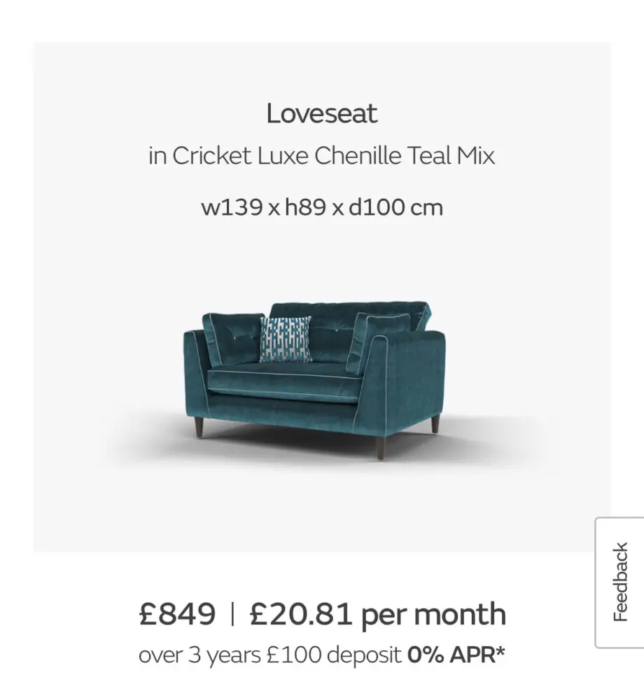 Sofology - Teal Sofa Set