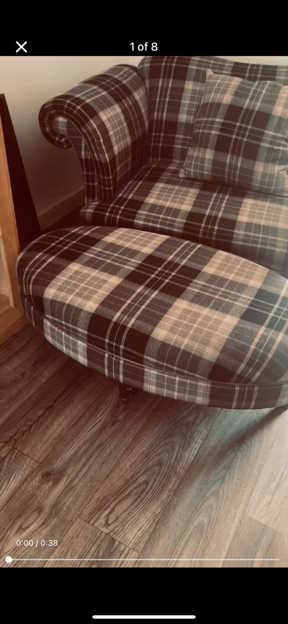 DFS sofa and matching stool .. Like new hardly