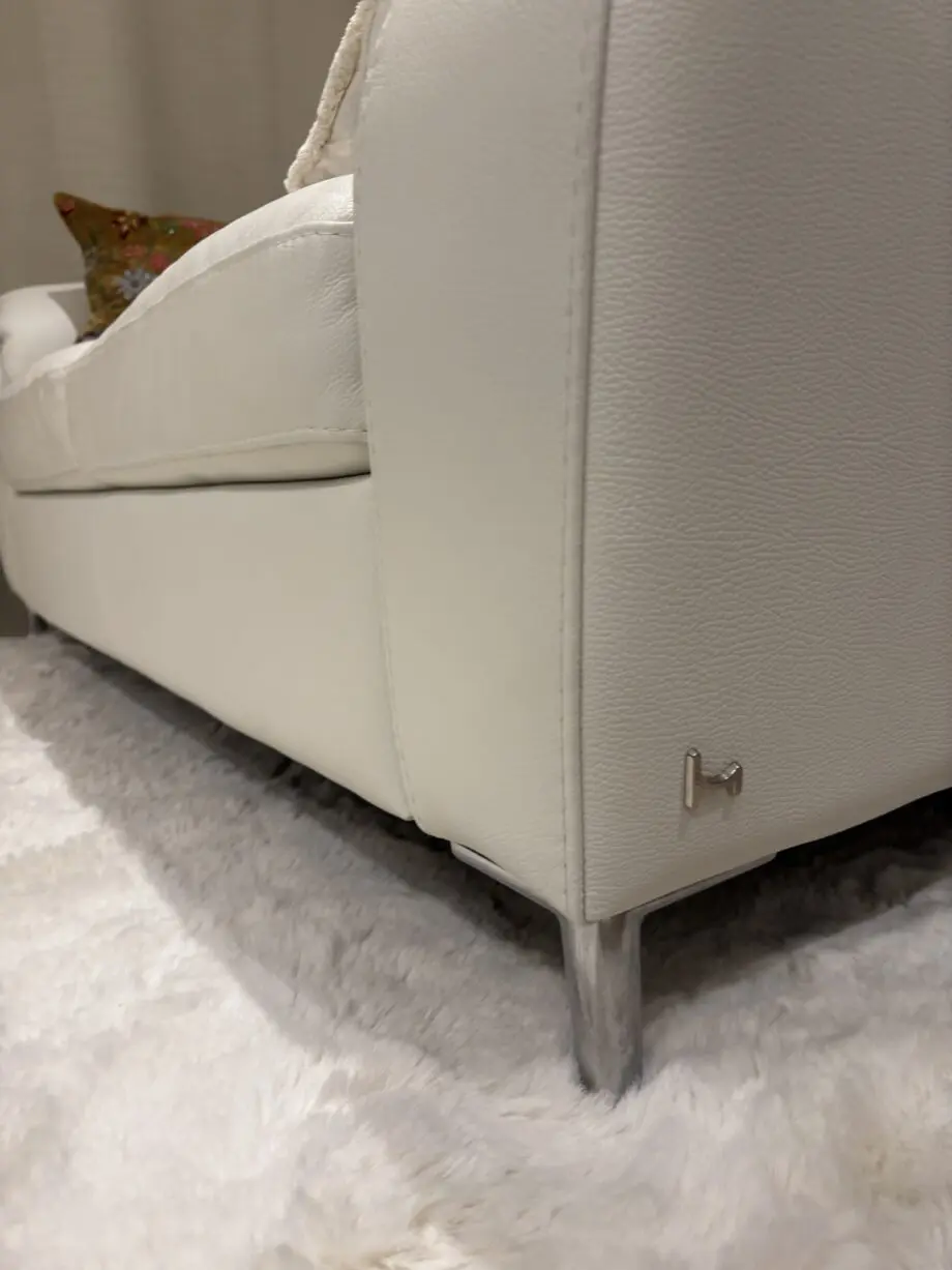 White Leather 2-seater sofa