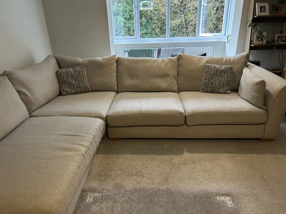 DFS Silver Grey Corner sofa (L shaped)