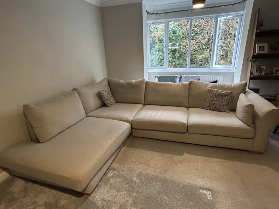 DFS Silver Grey Corner sofa (L shaped)