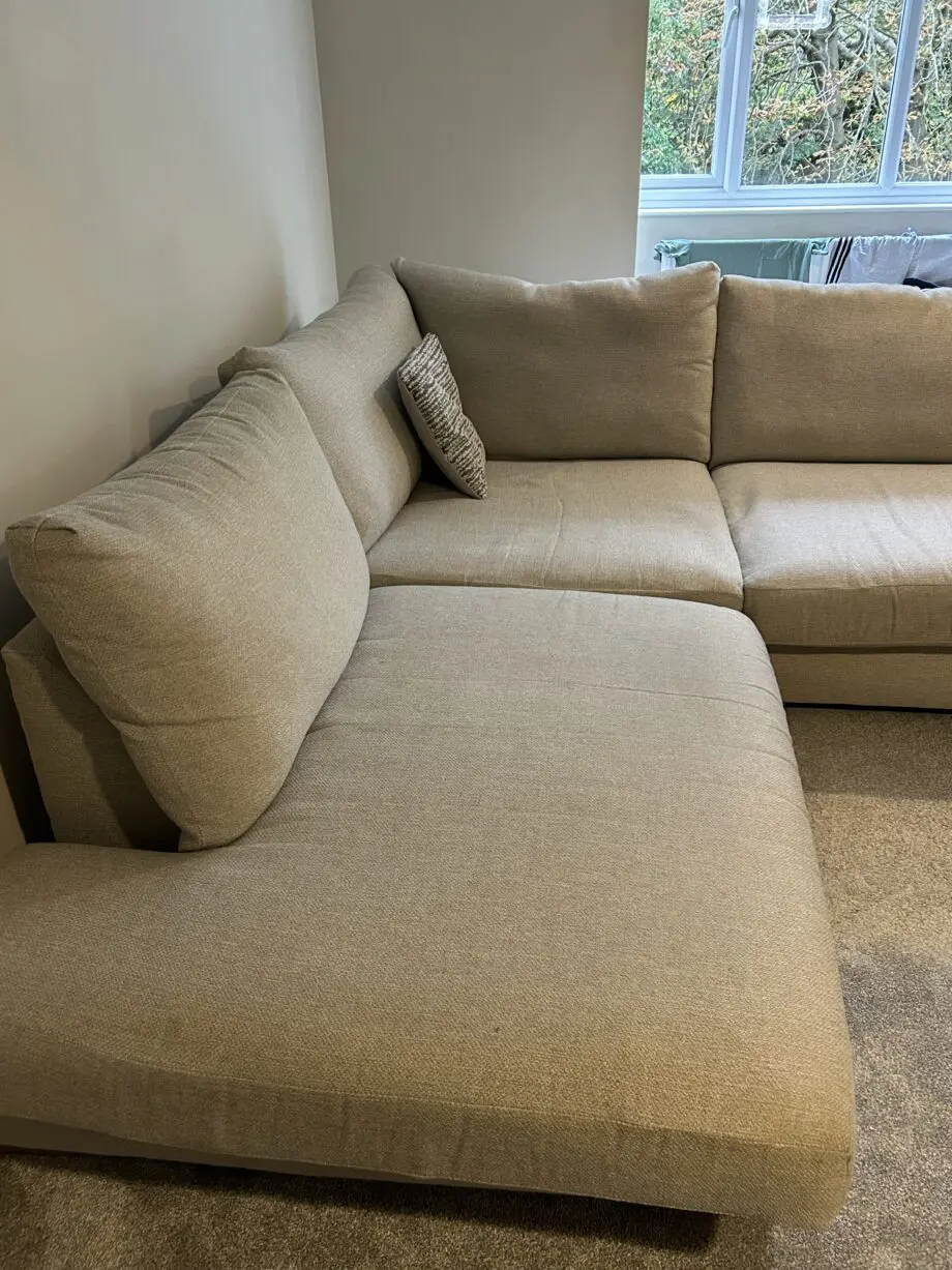 DFS Silver Grey Corner sofa (L shaped)