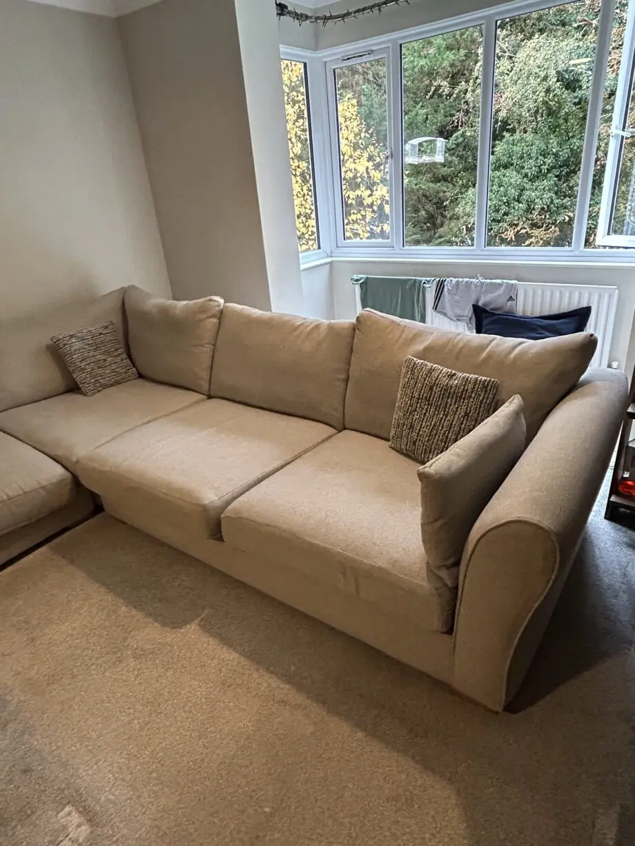 DFS Silver Grey Corner sofa (L shaped)
