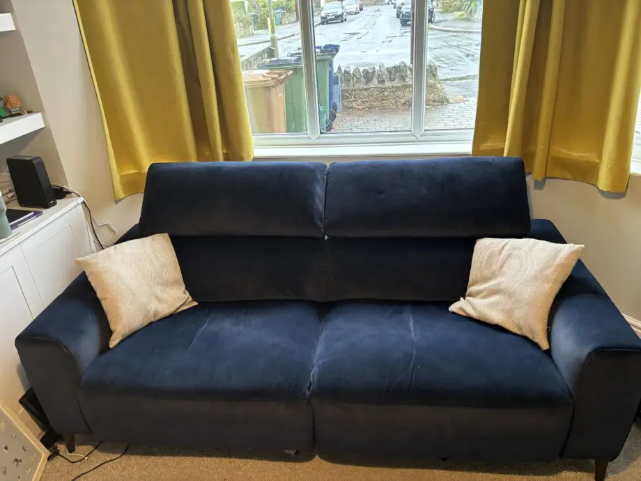 DFS Jagger recliner sofa - navy
