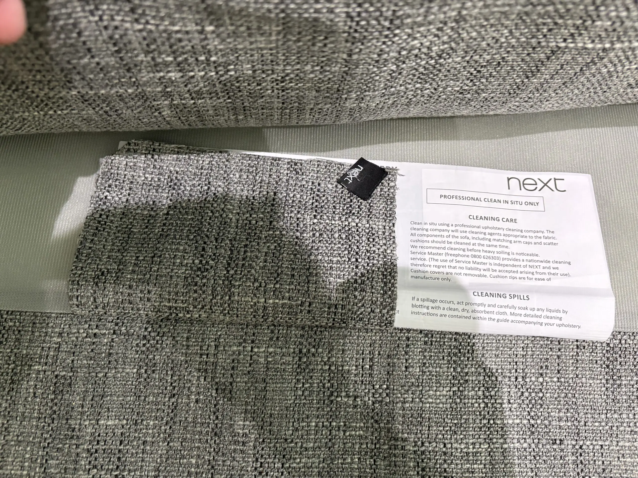 Next Grey Fabric Cuddle Armchair