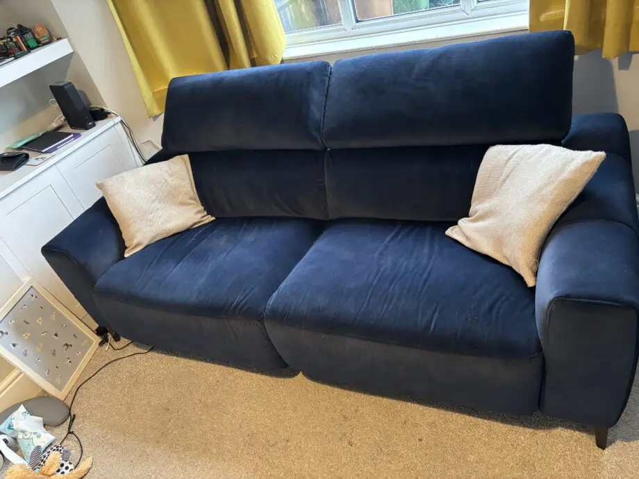 DFS Jagger recliner sofa - navy