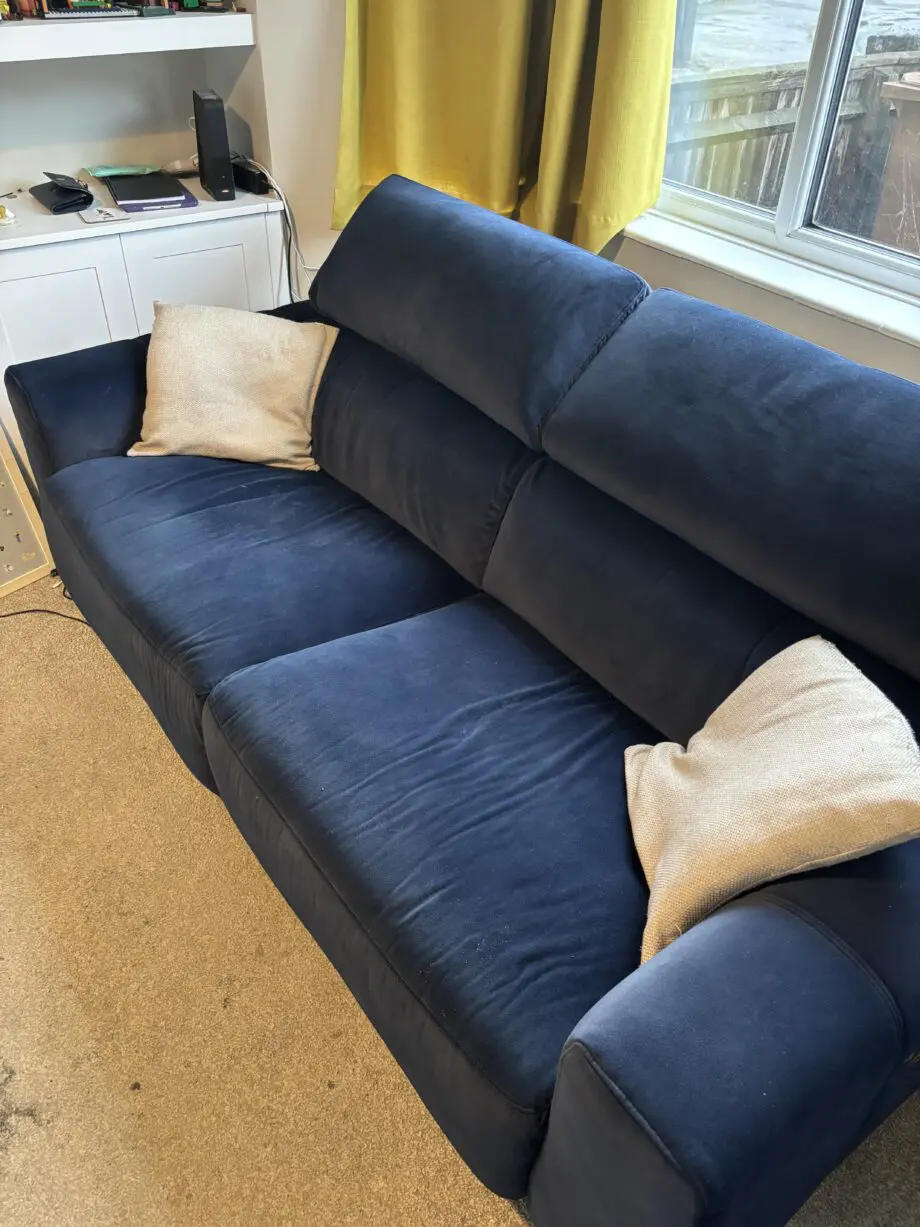 DFS Jagger recliner sofa - navy
