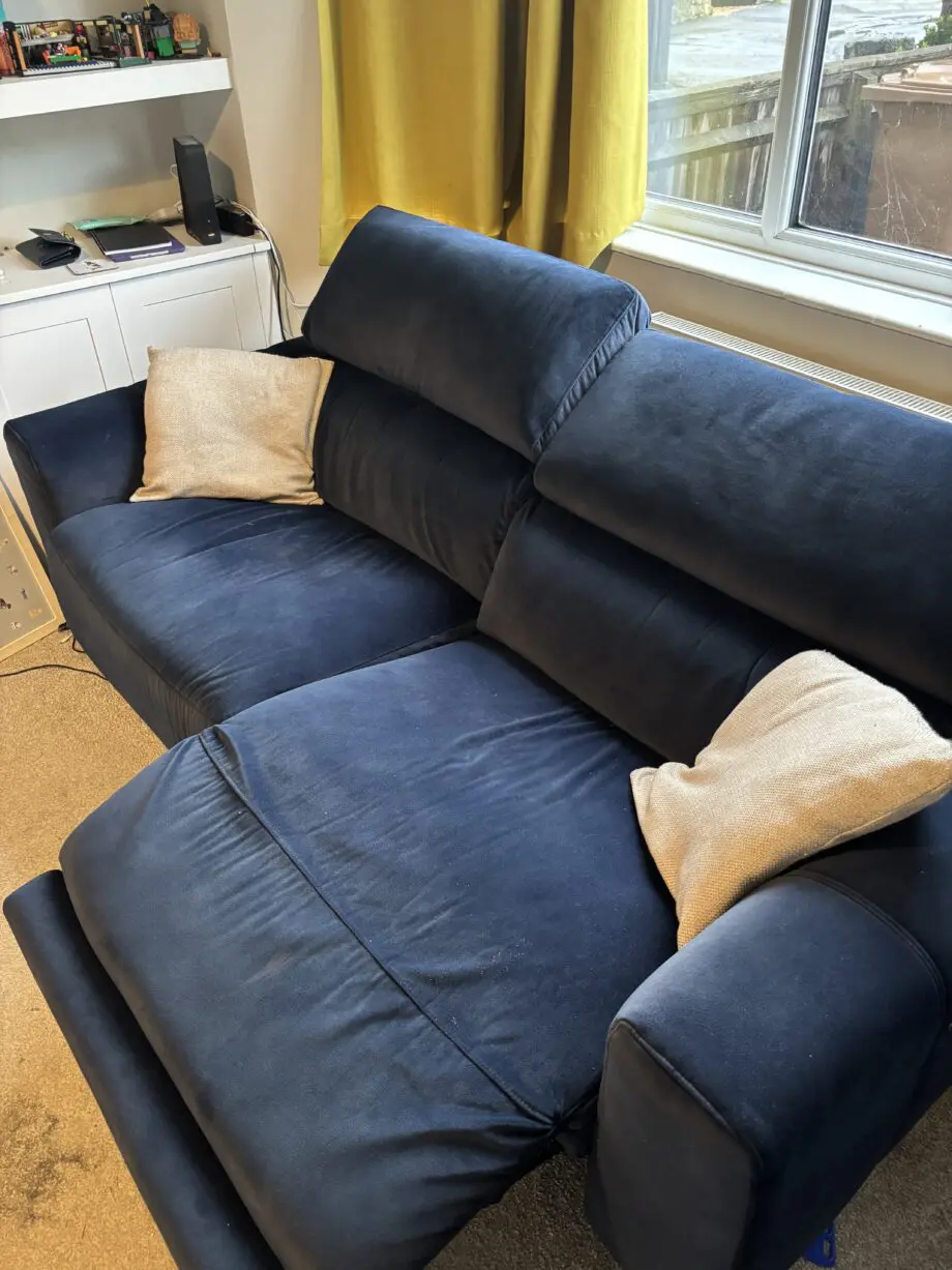 DFS Jagger recliner sofa - navy