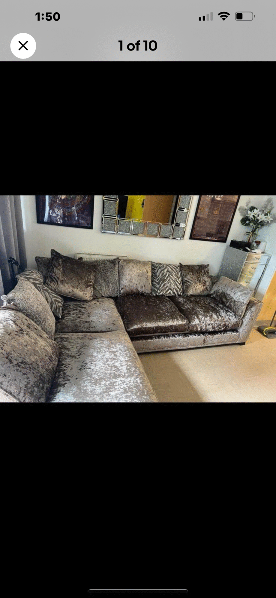 Dfs chevalier Isabella left hand corner sofa