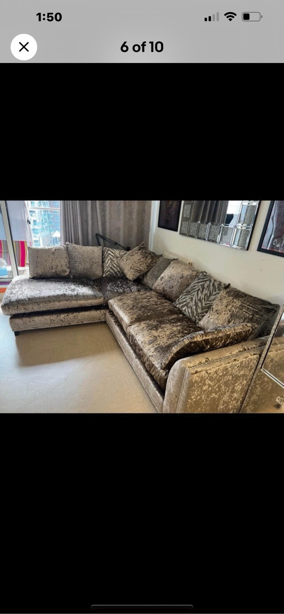 Dfs chevalier Isabella left hand corner sofa
