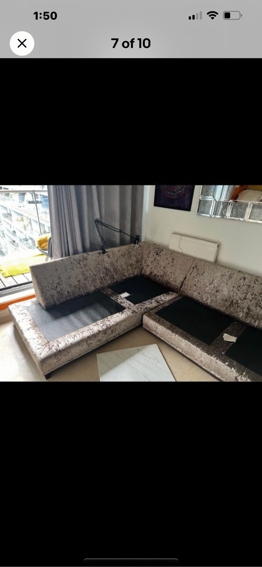 Dfs chevalier Isabella left hand corner sofa