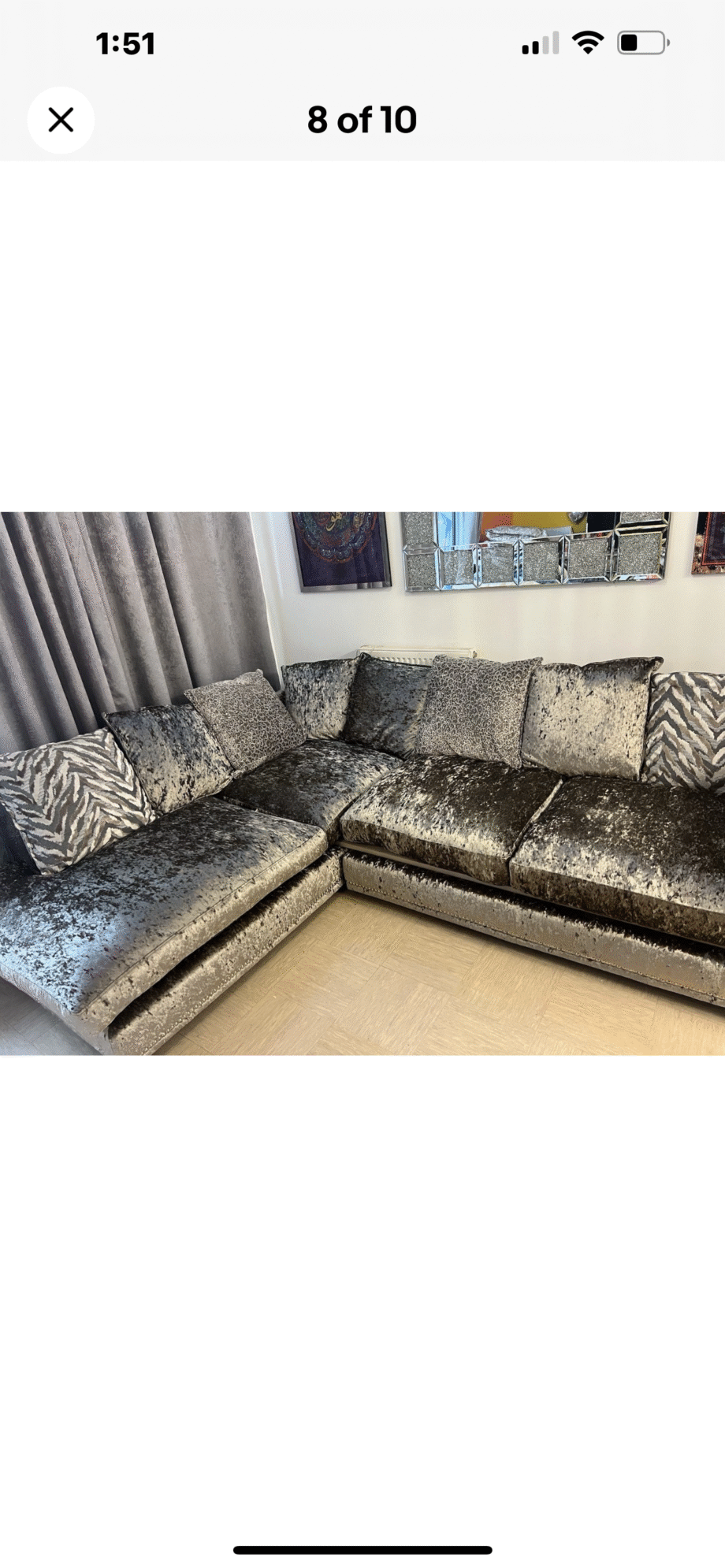Dfs chevalier Isabella left hand corner sofa