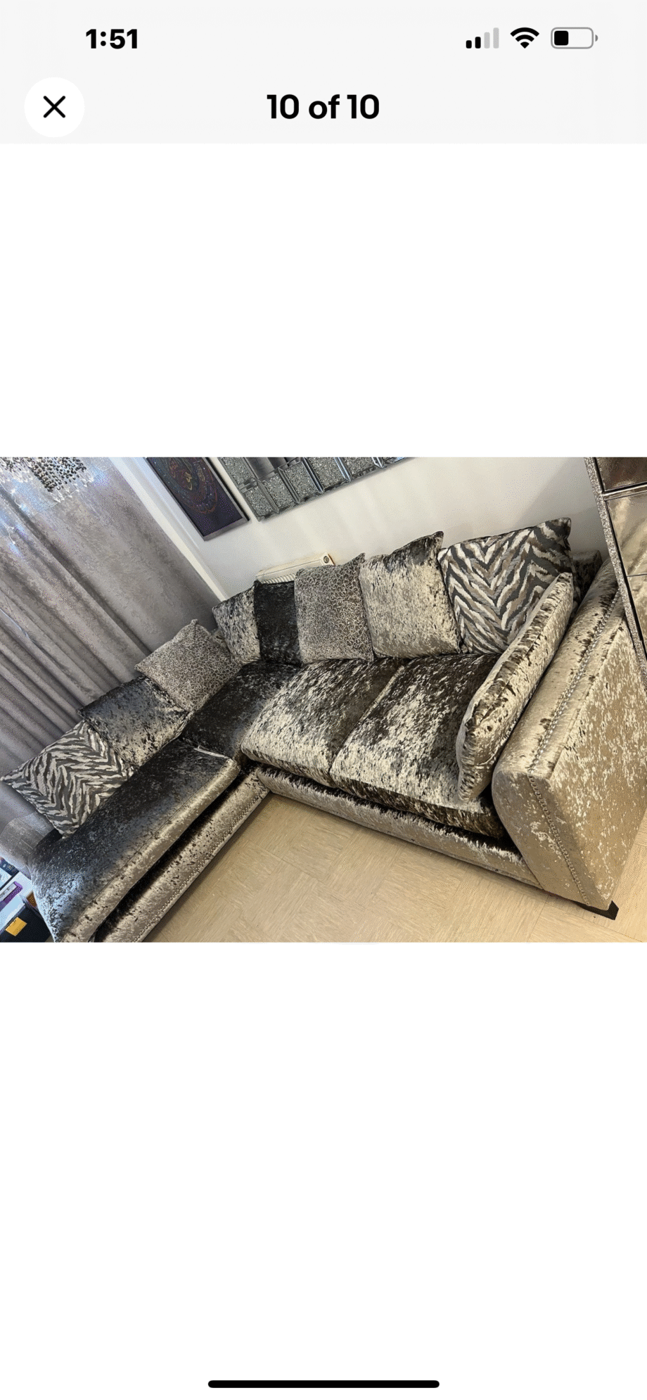 Dfs chevalier Isabella left hand corner sofa
