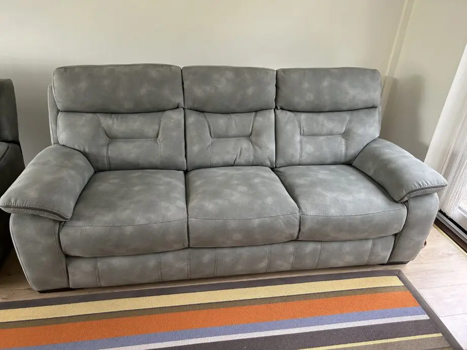 DFS Foster 3 seater fixed sofa, Frost (grey). And Electric Heated Recliner Chair.