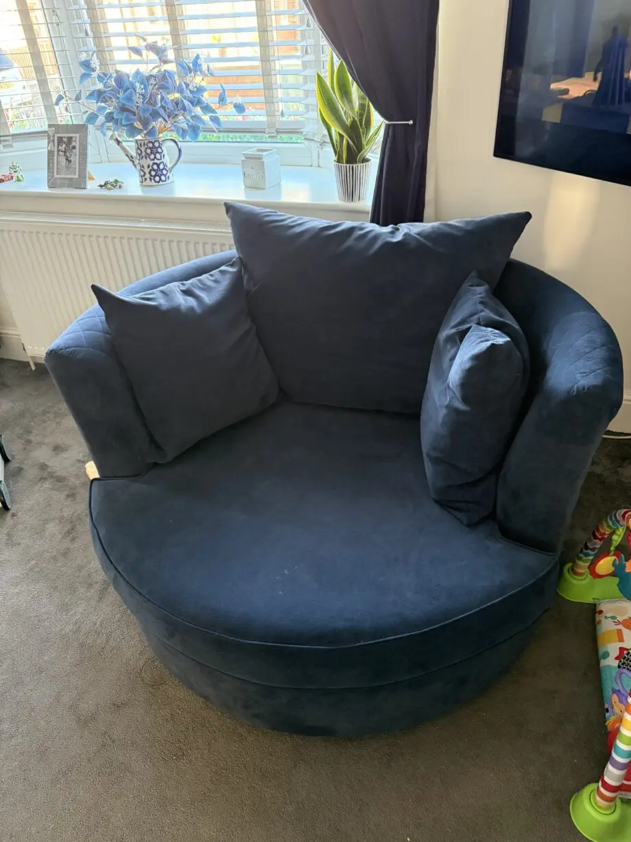 DFS Navy blue cuddle chair
