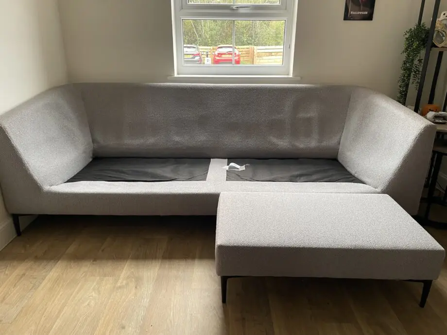 DFS Grey French Connection Chaise Sofa