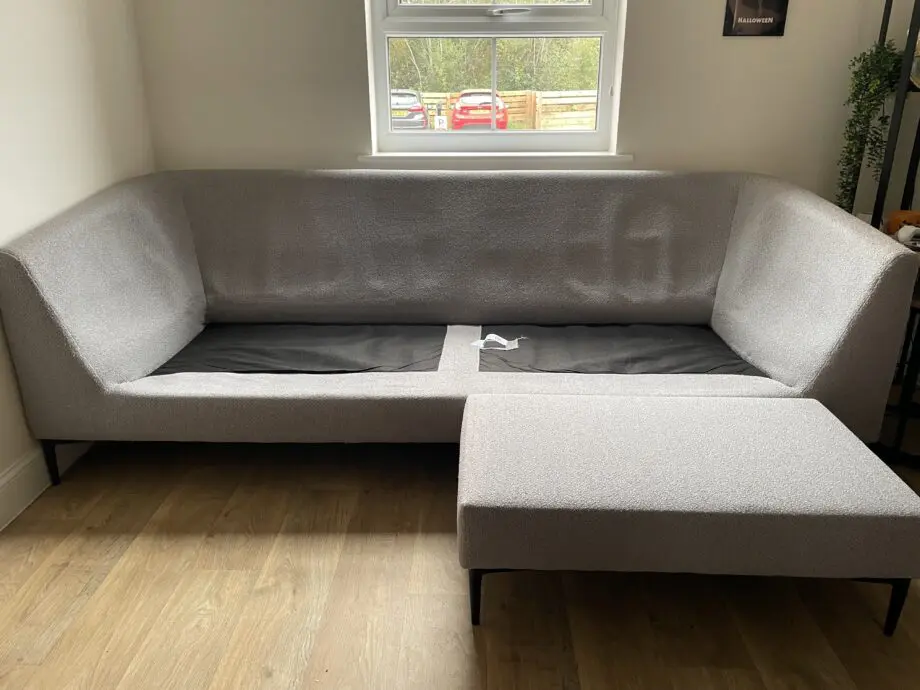 DFS Grey French Connection Chaise Sofa