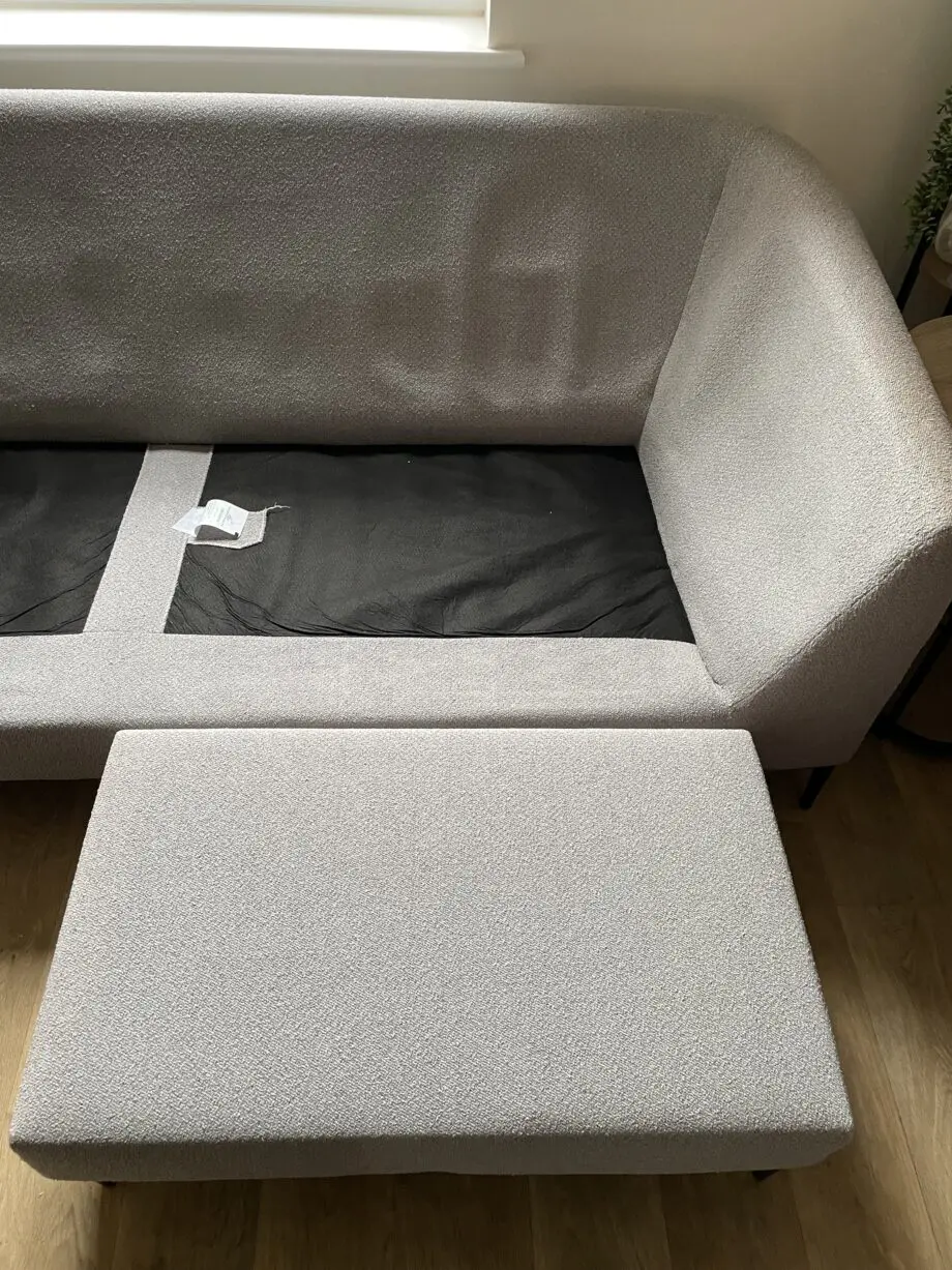 DFS Grey French Connection Chaise Sofa