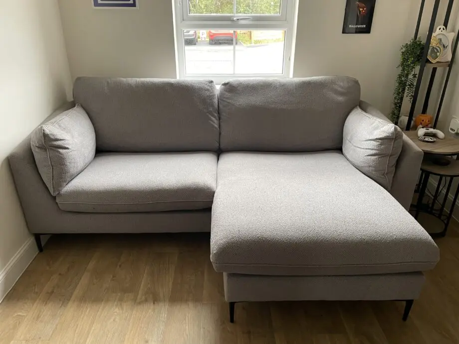 DFS Grey French Connection Chaise Sofa